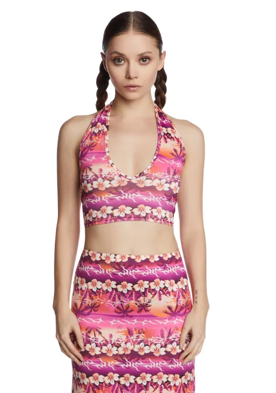 Tropical Sunset Crop Top sold by Dolls Kill