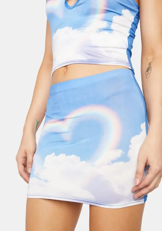 Rainbow Mini Skirt sold by Dolls Kill