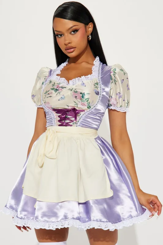 Lost Sheep Shepherdess 4 Piece Costume Set - Lavender/combo sold by Fashion Nova
