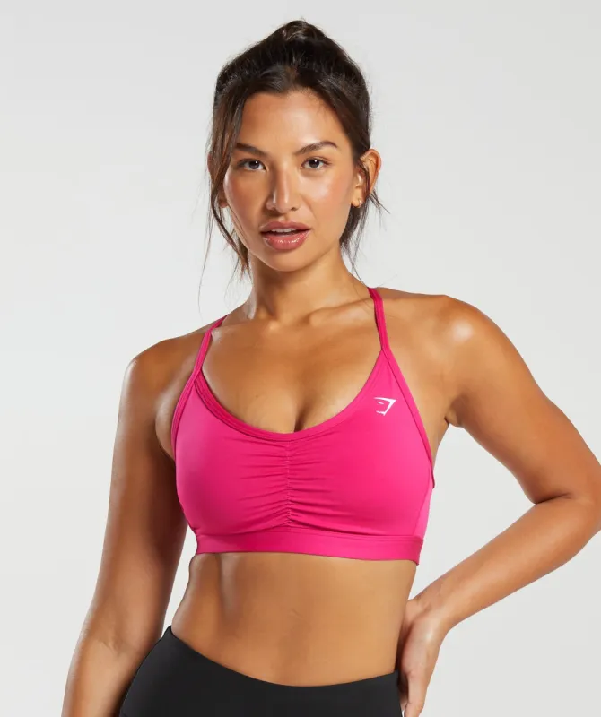 Gymshark Ruched Sports Bra - Bold Magenta sold by Gymshark