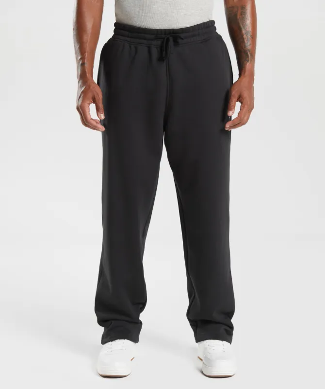 Gymshark Crest Straight Leg Joggers - Black sold by Gymshark