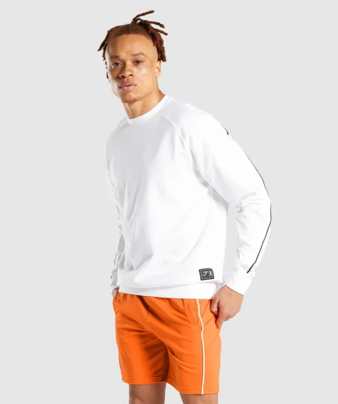 Gymshark Recess Crew Sweatshirt - White sold by Gymshark