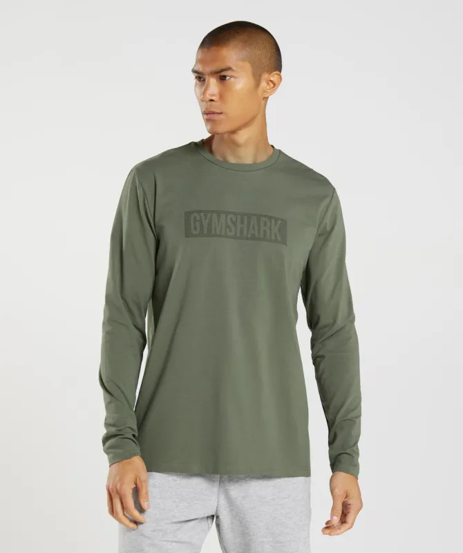 Gymshark Block Long Sleeve T-Shirt - Core Olive sold by Gymshark