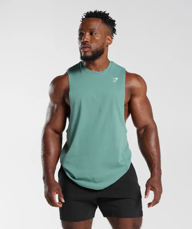 Gymshark React Drop Arm Tank - Ink Teal sold by Gymshark