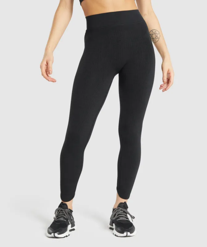 Gymshark Pause Seamless Leggings - Black sold by Gymshark