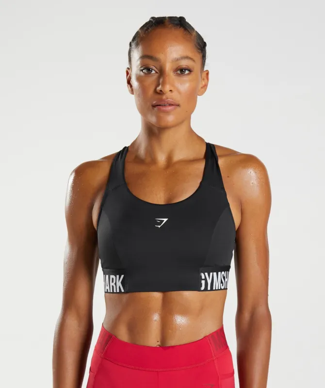 Gymshark Training Brandmark Sports Bra - Black sold by Gymshark