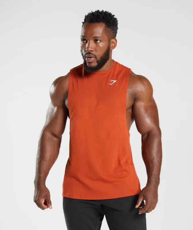 Gymshark React Drop Arm Tank - Cayenne Red sold by Gymshark