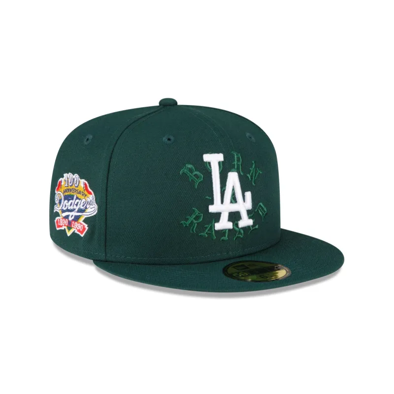 Born X Raised Los Angeles Dodgers 100 Anniversary Green 59FIFTY Fitted Hat sold by New Era