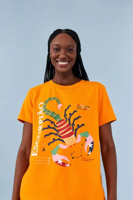 Scorpio Zodiac Organic Cotton T-Shirt sold by FARM Rio