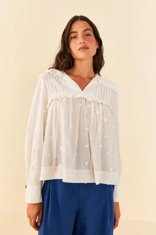 Off-White 3D Flowers Blouse sold by FARM Rio