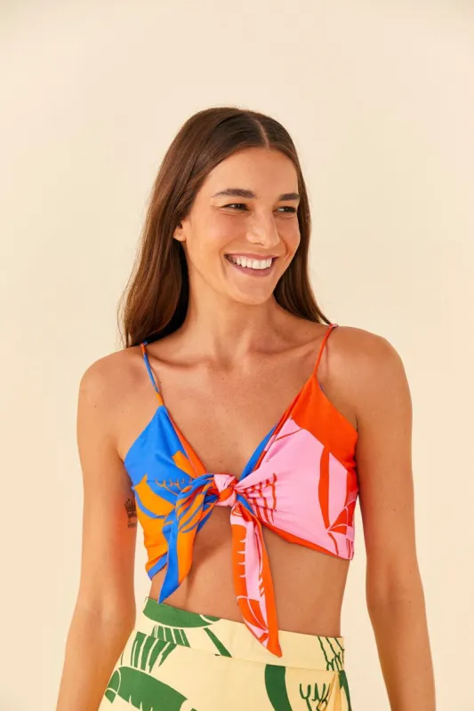 Mixed Rainbow Toucans Crop Top sold by FARM Rio