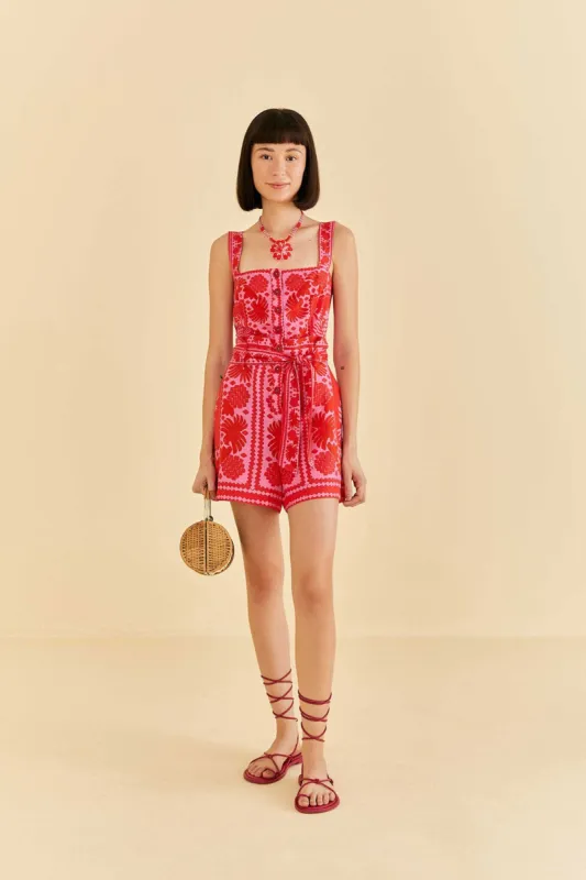 【送料込み】FARM Rio_Summer Fruit Scarf Romper Farm Rio Summer Fruit Scarf Romper - Scarves - Free Shipping