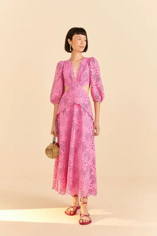Pink Richelieu Midi Dress sold by FARM Rio