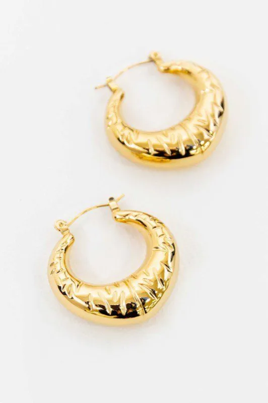 14k Gold Hoop Earrings - Gold sold by Petal & Pup