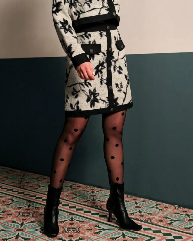 The High Waisted Floral Mini Skirt sold by rihoas