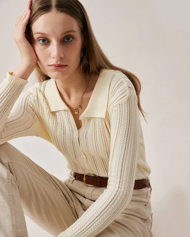 The Cable Knitted Cardigan sold by rihoas