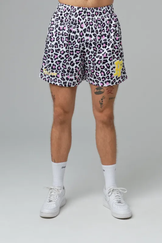 Graphic Mesh Shorts - Pink Leopard sold by Inaka power