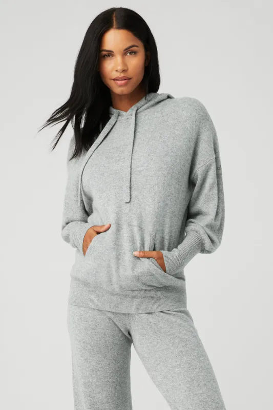 Cashmere Jet Set Hoodie - Dove Grey Heather sold by Alo Yoga