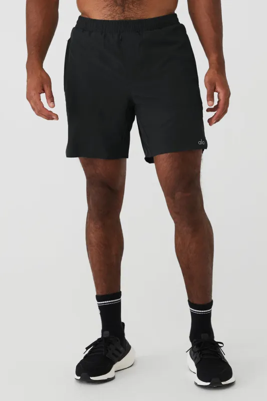 7" Traction Short - Black sold by Alo Yoga