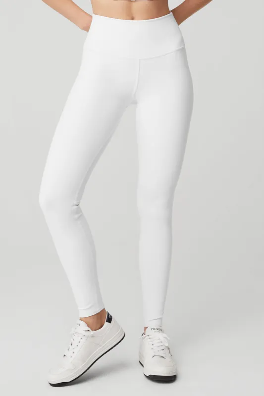 High-Waist Airbrush Legging - White sold by Alo Yoga