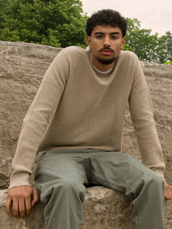 KOLBY WAFFLE KNIT CREW COLLAR sold by Boathouse