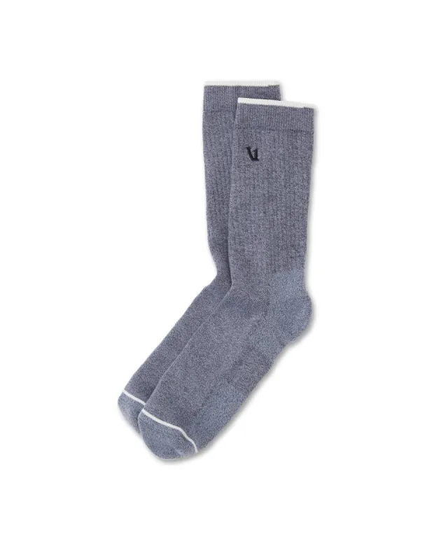 V1 Crew Sock | Azure Heather sold by Vuori
