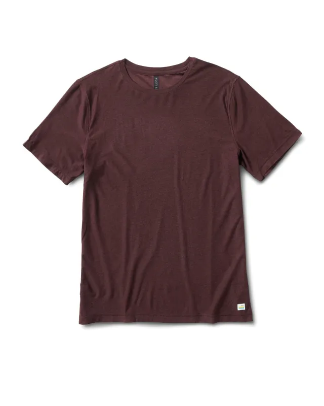 Strato Tech Tee | Oxblood Heather sold by Vuori