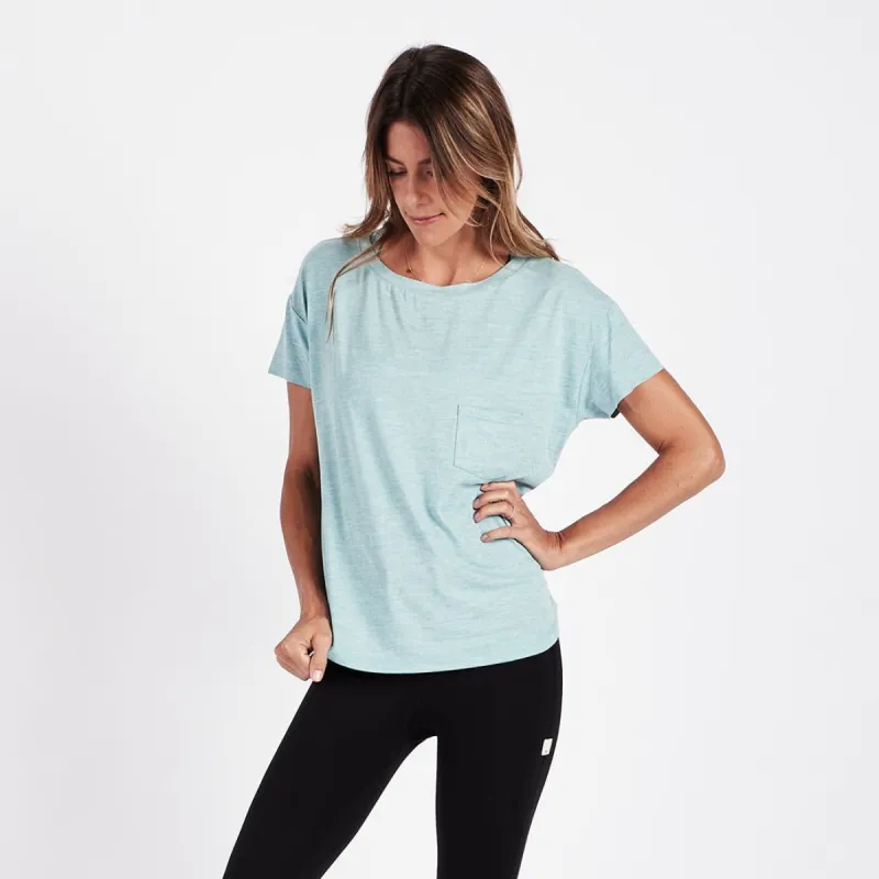 Lux Performance Tee | Glacier Heather sold by Vuori