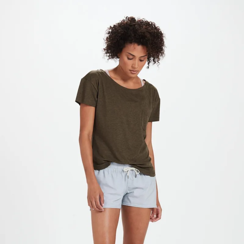 Lux Performance Tee | Heather Evergreen sold by Vuori
