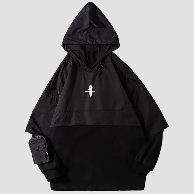 Fake Two Shawls Hoodie sold by Yugen Theory