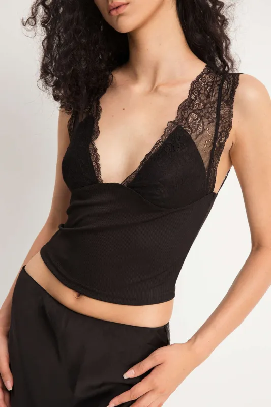 Lace V-neck Cami Top sold by Micas