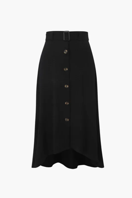 Asymmetrical Flowy Midi Skirt sold by Micas