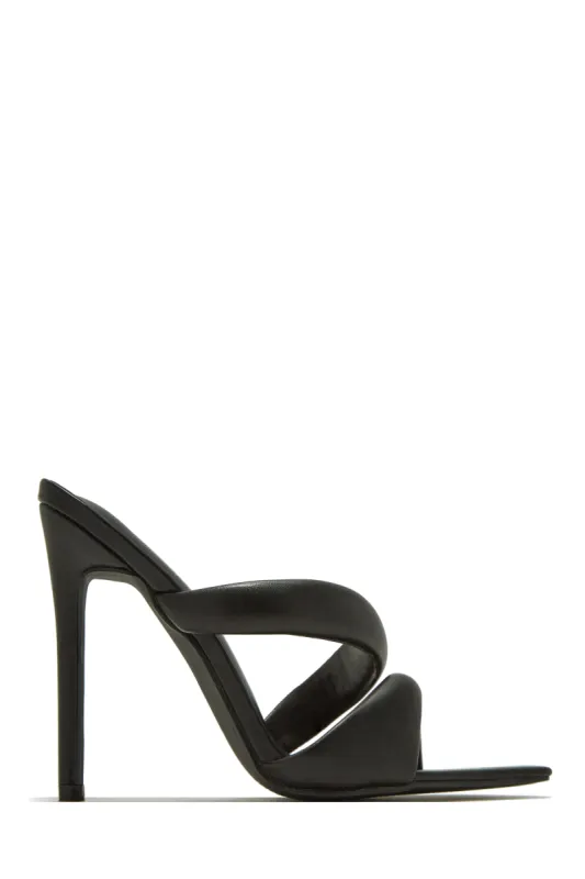 Ryett High Heel Mules - Black sold by Miss Lola