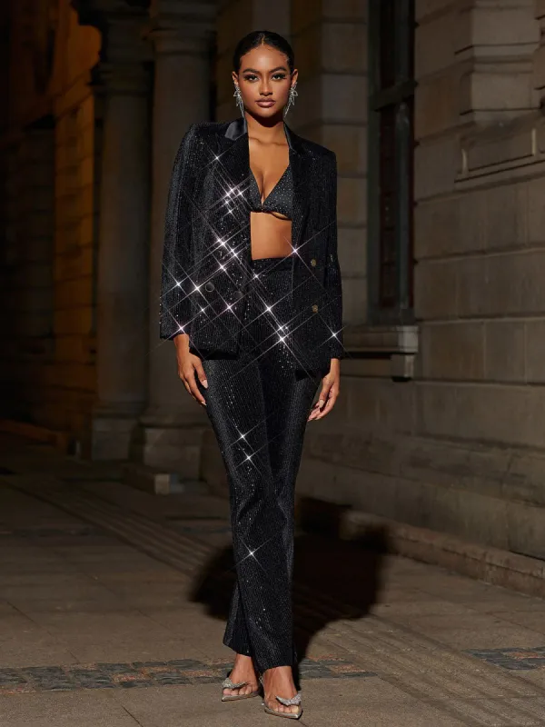 Aloe Sequin Blazer Set sold by Mew Mews