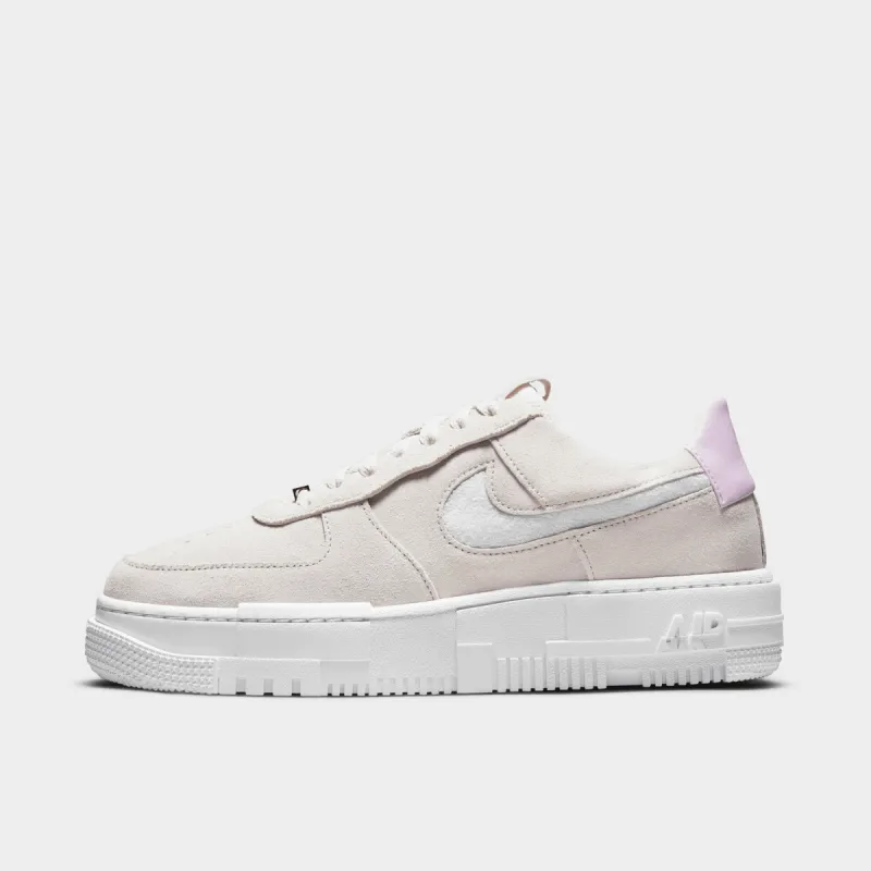 Nike Women’s Air Force 1 Pixel Summit White / Light Bone - Regal Pink sold by JD Sports