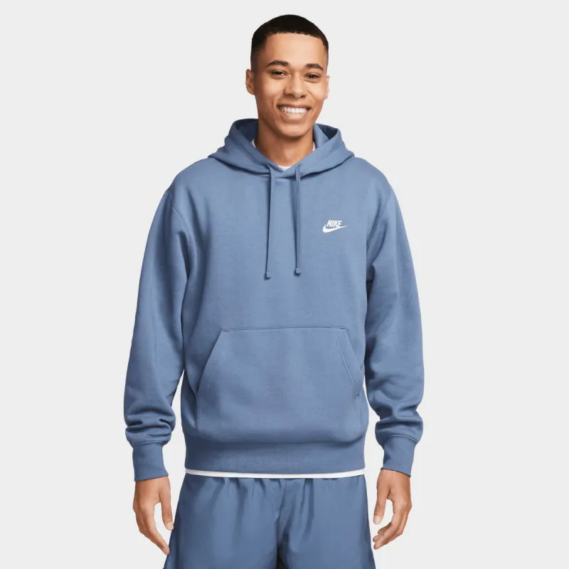 Nike Sportswear Club Fleece Pullover Hoodie Diffused Blue / Diffused Blue - White sold by JD Sports