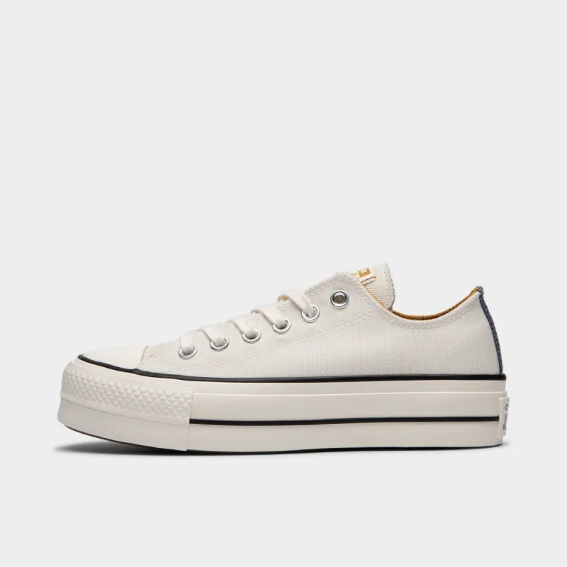 Converse Chuck Taylor All Star Platform Denim Low Egret / Navy - Burnt Honey sold by JD Sports