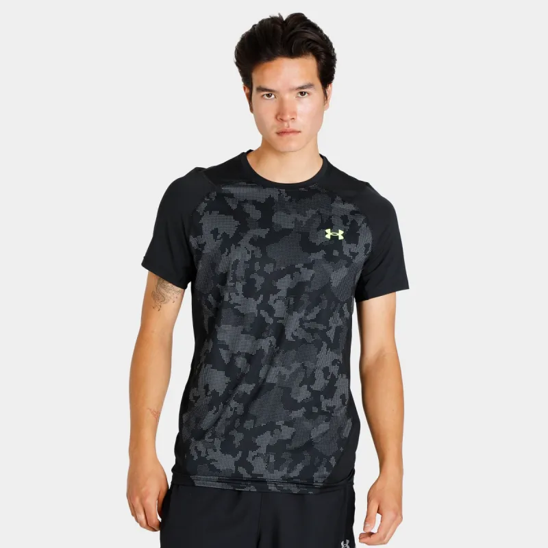 Under Armour JD HeatGear Camo T-shirt Black / Lime Surge sold by JD Sports