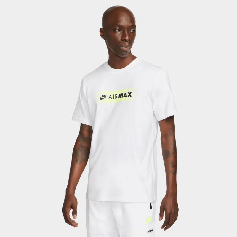 Sportswear Deluxe ホワイトTシャツ 綿１００% Nike Sportswear Air Max T-shirt White / Volt | Parallel