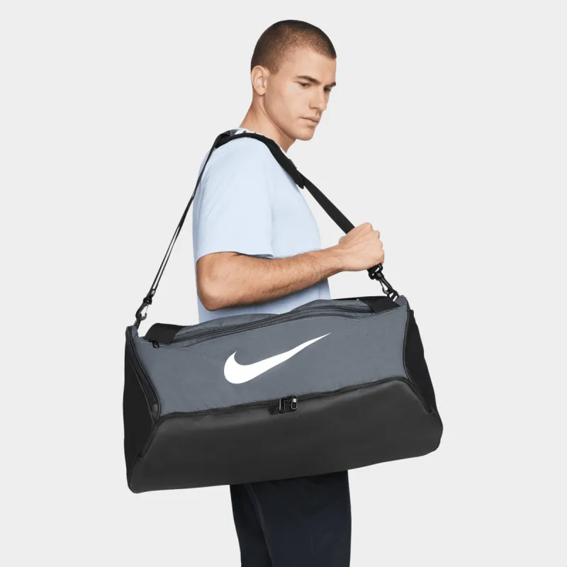 Nike Brasilia 9.5 Training Duffel Bag (Medium, 60L) Iron Grey / Black - White sold by JD Sports