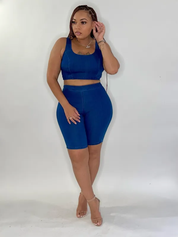 Denim Short Set sold by Every Girl's Obsession