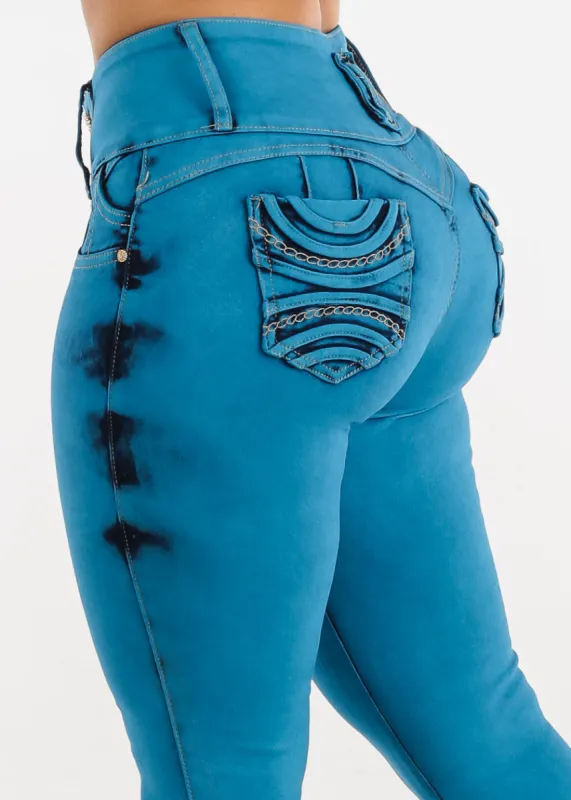 MX JEANS Butt Lift Chain Pocket Design Jeans sold by Moda