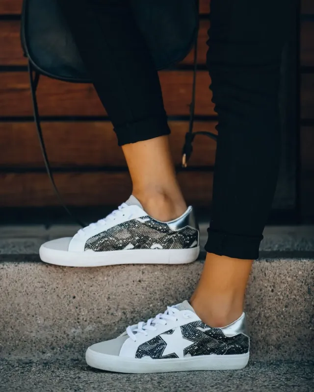 Reserved Snake Embossed Sneaker - FINAL SALE sold by Vici