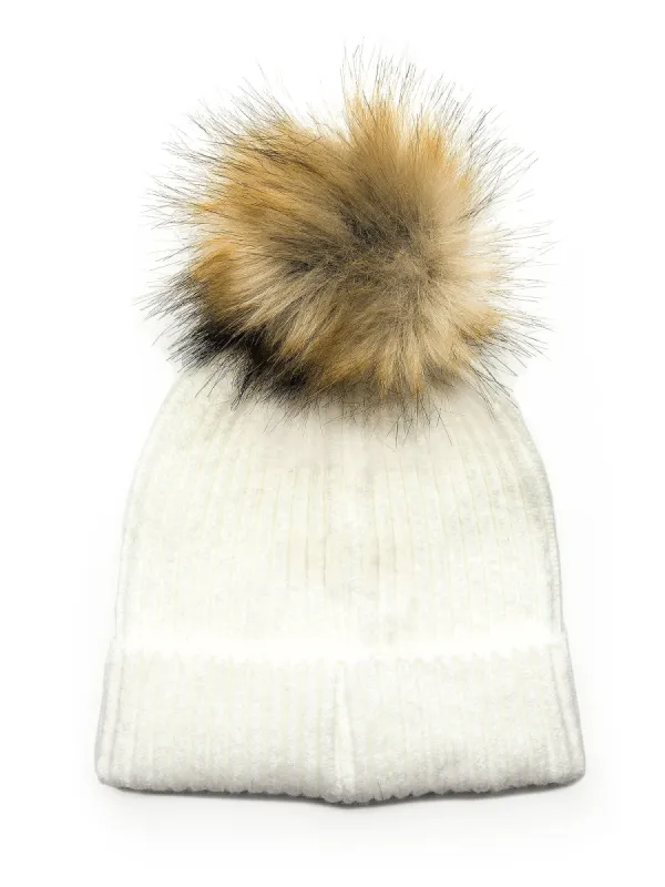 HARLOW RIBBED FAUX FUR POM - CLEARANCE sold by Blackwell