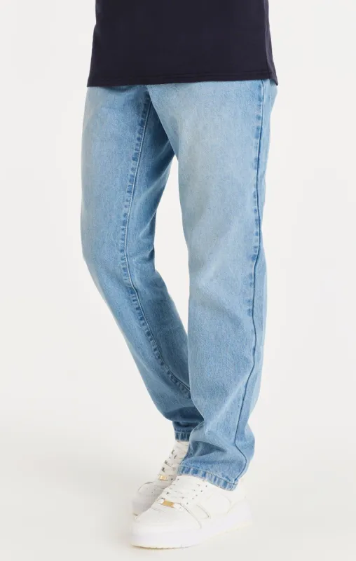 Blue Straight Cut Denim sold by Siksilk