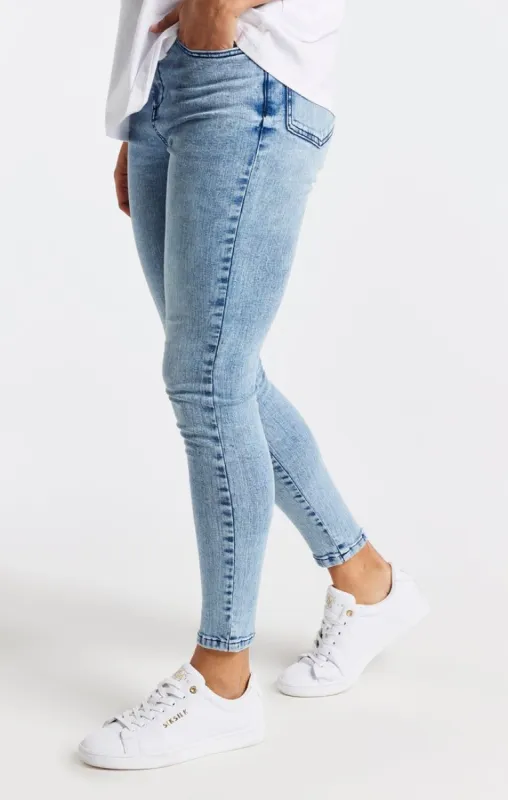 Light Wash Skinny Denim Jean sold by Siksilk