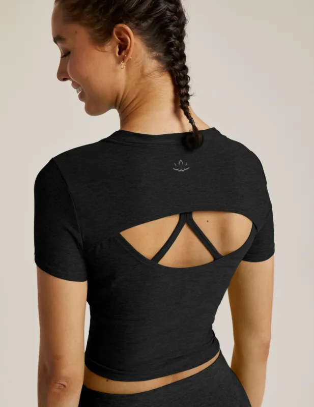 Featherweight Perspective Cropped Tee sold by Beyond Yoga