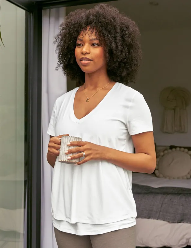 Featherweight Cozy Cover Maternity Nursing Tee sold by Beyond Yoga