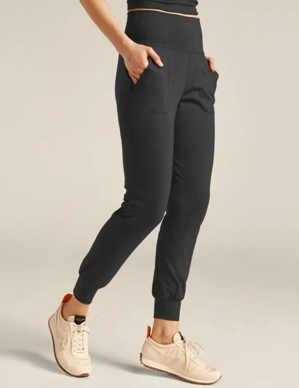 Heather Rib Midi Jogger sold by Beyond Yoga
