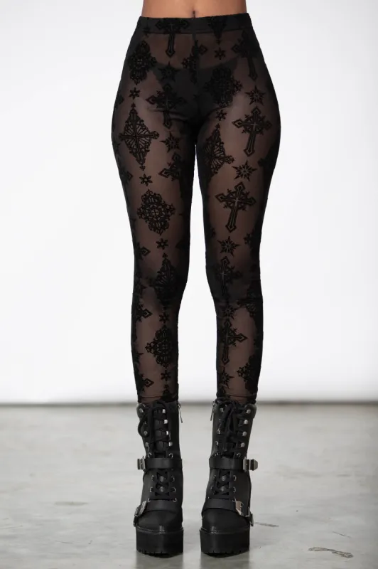 Tayana Mesh Leggings sold by Killstar